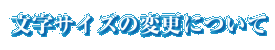 文字サイズの変更について